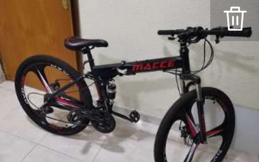 Macce 21 speed folding mountain bike 3 impeller wheel - Black&amp;Red. photo 1